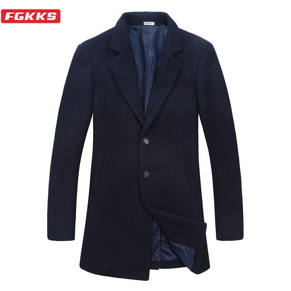 fgkks brand wool blend coats men winter new men's trendy simple comfortable overcoat casual wool coat male, Black
fgkks brand wool blend coats men winter new men's trendy simple comfortable overcoat casual wool coat male, Black