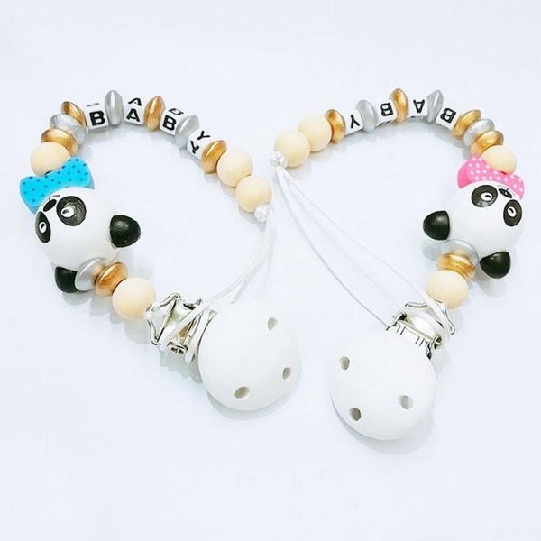 100pcs pacifier clip with name cartoon panda wood beads bpa wooden teething toys pacifier chain
100pcs pacifier clip with name cartoon panda wood beads bpa wooden teething toys pacifier chain