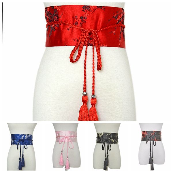 japanese and wind tassels silk belt bow tie vintage corset waistband retro women cll9222, Black;brown
japanese and wind tassels silk belt bow tie vintage corset waistband retro women cll9222, Black;brown