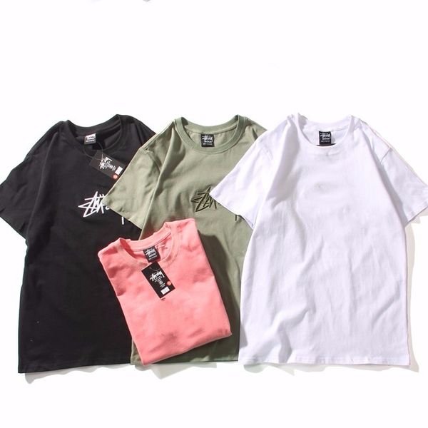 fashion summer short sleeve tshirts /stussyembroidered letter men and women couples cotton tee, White;black
fashion summer short sleeve tshirts /stussyembroidered letter men and women couples cotton tee, White;black