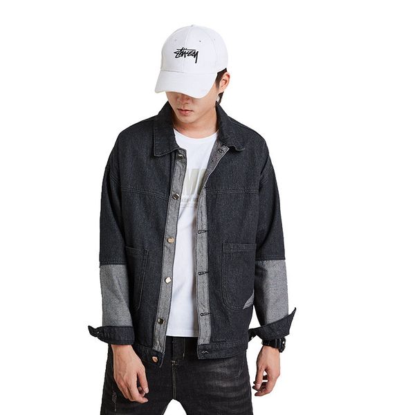 denim jacket male 2019 spring and autumn denim jacket male trend new black loose korean more size m-xxl, Black;brown
denim jacket male 2019 spring and autumn denim jacket male trend new black loose korean more size m-xxl, Black;brown
