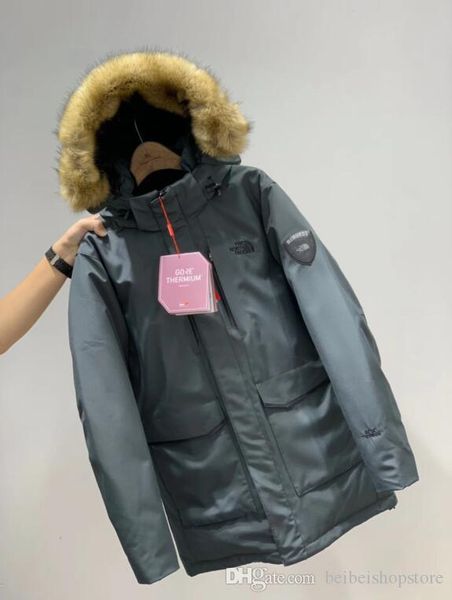2019 the north men clothing winter jacket parka warm down coats soft shell fur collar hats thick designer men women white face down jacket, Black 
2019 the north men clothing winter jacket parka warm down coats soft shell fur collar hats thick designer men women white face down jacket, Black