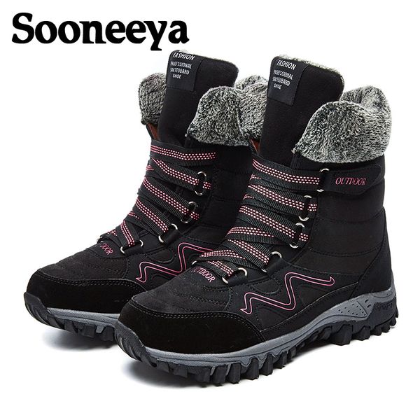 sooneeya high platform sneakers boots women winter snow boots shoes woman suede wear resistant bota feminina plus size 35-42, Black
sooneeya high platform sneakers boots women winter snow boots shoes woman suede wear resistant bota feminina plus size 35-42, Black