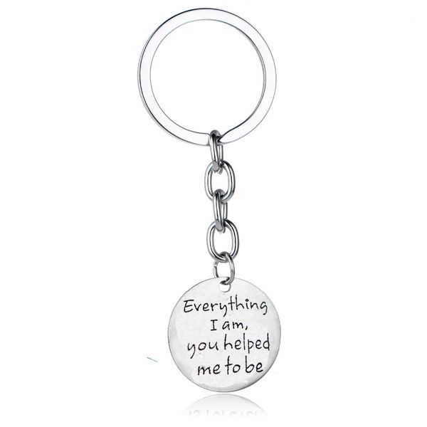 everything i am,you helped me to be round keychain family friends keyring charm new key ring friendship key chain thankful gifts, Silver
everything i am,you helped me to be round keychain family friends keyring charm new key ring friendship key chain thankful gifts, Silver