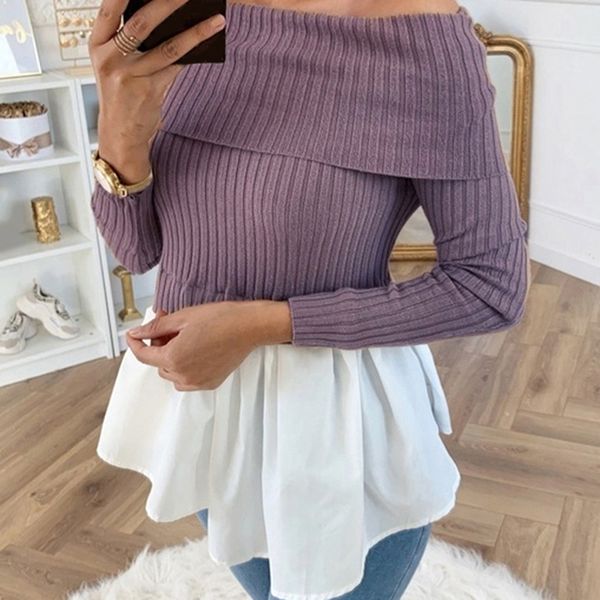 autumn winter purple knit sweater women 2020 patchwork long sleeve slash neck button pullover women jumper, White;black
autumn winter purple knit sweater women 2020 patchwork long sleeve slash neck button pullover women jumper, White;black