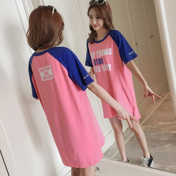 165 maternity dress 2018 summer version pure cotton loose comfortable casual t-shirt dress y190529, White
165 maternity dress 2018 summer version pure cotton loose comfortable casual t-shirt dress y190529, White