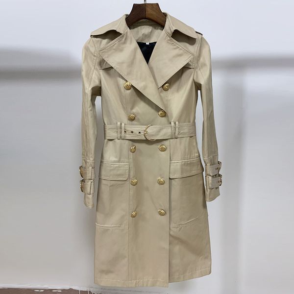 women's trench coats korean windbreaker lapel collar long sleeve high waist with sashes female metal double breasted autumn fashion, Tan;black
women's trench coats korean windbreaker lapel collar long sleeve high waist with sashes female metal double breasted autumn fashion, Tan;black