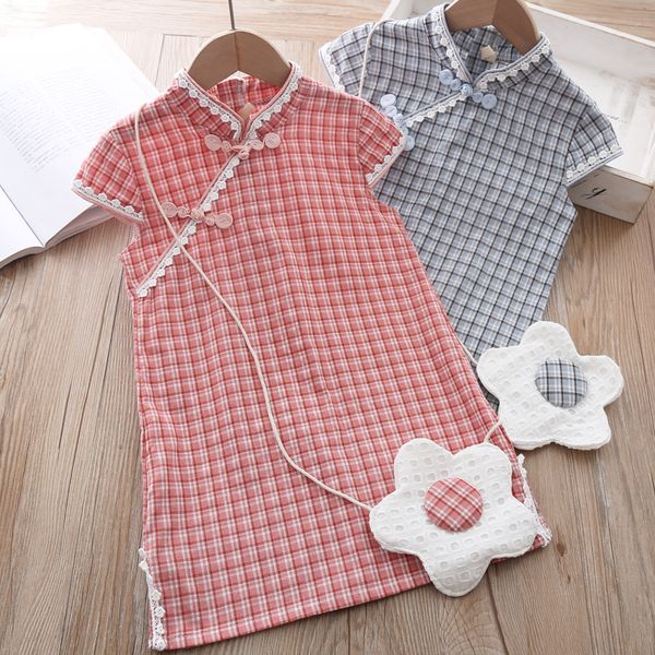 girls cheongsam dress summer baby plaid dress short sleeve with bag, Red;yellow
girls cheongsam dress summer baby plaid dress short sleeve with bag, Red;yellow