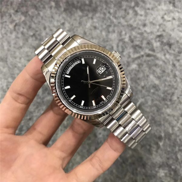 President Mens Watch Sweep Automatic Movement Mechanical DayDate Silver Stainess Sapphire Black Dial Wave Clasp Men Watches
President Mens Watch Sweep Automatic Movement Mechanical DayDate Silver Stainess Sapphire Black Dial Wave Clasp Men Watches