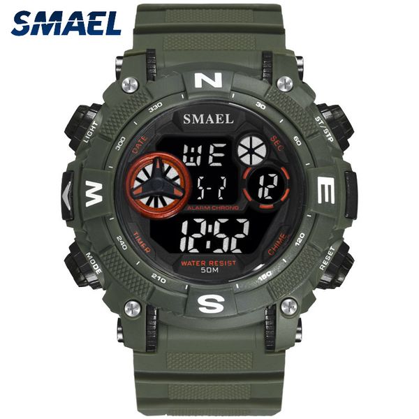 smael 1317 watch men led digital sport watch chronograph alarm clock waterproof multifunction wristwatch, Slivery;brown
smael 1317 watch men led digital sport watch chronograph alarm clock waterproof multifunction wristwatch, Slivery;brown