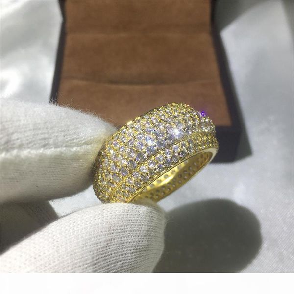 vecalon luxury women ring pave set 320pcs diamonique cz yellow gold filled 925 silver anniversary wedding ring for women men, Slivery;golden
vecalon luxury women ring pave set 320pcs diamonique cz yellow gold filled 925 silver anniversary wedding ring for women men, Slivery;golden