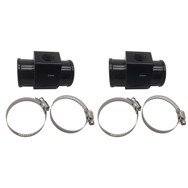 2 set aluminum water temp meter temperature gauge joint pipe radiator sensor adapter with clamps 34mm, black
2 set aluminum water temp meter temperature gauge joint pipe radiator sensor adapter with clamps 34mm, black