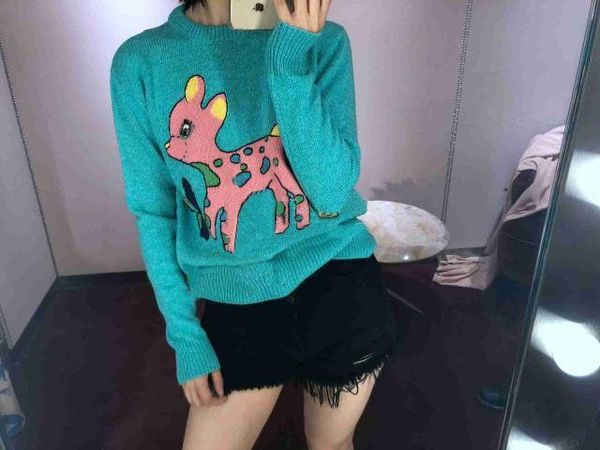 2019 autumn and winter new slim slimming age-reducing color embroidery cartoon deer round neck long-sleeved sweater women size s-l, White;black
2019 autumn and winter new slim slimming age-reducing color embroidery cartoon deer round neck long-sleeved sweater women size s-l, White;black