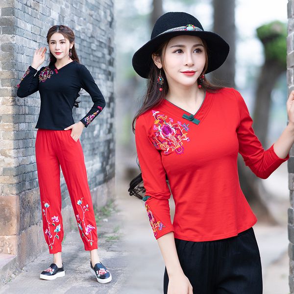 autumn clothing national wind women's dress embroidered t-shirt large size flower base shirt retro chinese-style, White
autumn clothing national wind women's dress embroidered t-shirt large size flower base shirt retro chinese-style, White