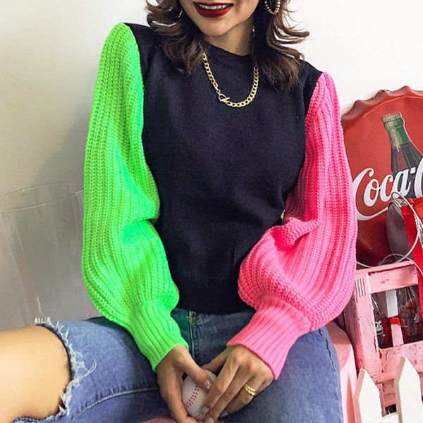 turmeric solid o neck lantern sleeve women pullover 2019 autumn winter neon patchwork knitwear high fashion women sweater new, White;black
turmeric solid o neck lantern sleeve women pullover 2019 autumn winter neon patchwork knitwear high fashion women sweater new, White;black
