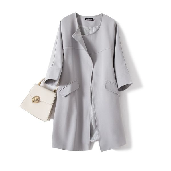 new autumn fashion women trench big yards long windbreaker loose casual clothes outfit lady vestido grey clothing plus size, Tan;black
new autumn fashion women trench big yards long windbreaker loose casual clothes outfit lady vestido grey clothing plus size, Tan;black