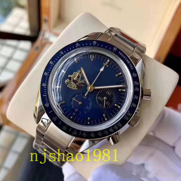 mens watch speed 42mm dial master apollo 11 50th limited edition quartz movement full function gentleman's watch, Slivery;brown
mens watch speed 42mm dial master apollo 11 50th limited edition quartz movement full function gentleman's watch, Slivery;brown