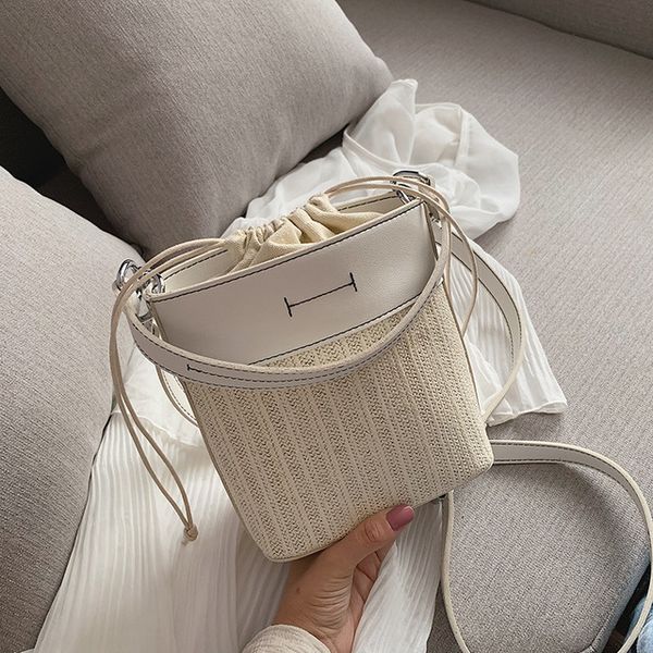 designer handbags messenger woven bag 2020 fashion portable luxury bucket bag tide designer shoulder straw bag
