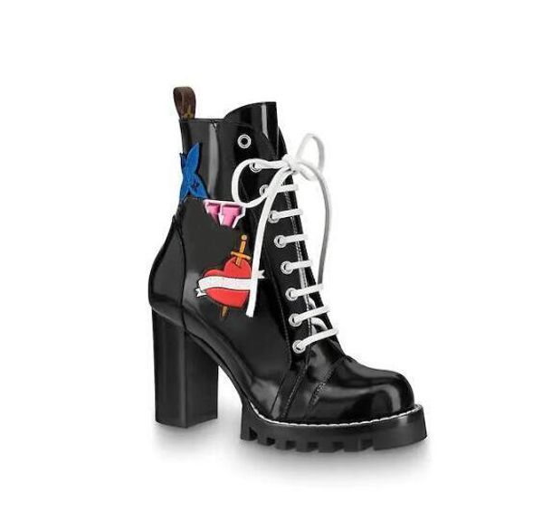 women's leather boots star trail popular thick heel black leather shoelaces rubber outsole luxury 1a2y
women's leather boots star trail popular thick heel black leather shoelaces rubber outsole luxury 1a2y