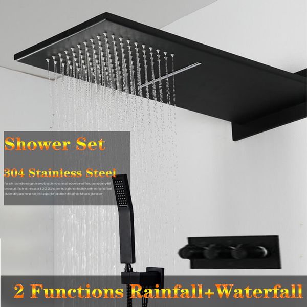 rectangular rainfall waterfall shower heads stainless steel head shower brass hand-held shower spray bath set
rectangular rainfall waterfall shower heads stainless steel head shower brass hand-held shower spray bath set