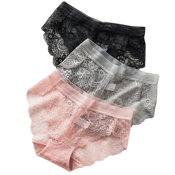 3pcs/set lace panties women thong transparent seamless lingerie female nylon briefs girls cotton crotch low-rise underwear, Black;pink
3pcs/set lace panties women thong transparent seamless lingerie female nylon briefs girls cotton crotch low-rise underwear, Black;pink