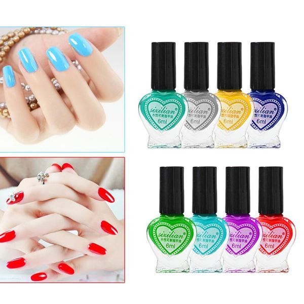 1 bottle water base nail polish 6ml 24 colors pro salon eco no-toxic peel off fast dry art nails paint finger tip lacquer
1 bottle water base nail polish 6ml 24 colors pro salon eco no-toxic peel off fast dry art nails paint finger tip lacquer