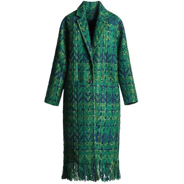autumn winter new wool coat women loose long tweed tassel jacket fashion woolen coat, Black
autumn winter new wool coat women loose long tweed tassel jacket fashion woolen coat, Black