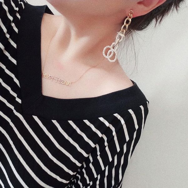 c2172 fringe earrings millet beads letters water diamond wedding jewelry statement high-end asymmetric women's temperament earrings, Golden;silver
c2172 fringe earrings millet beads letters water diamond wedding jewelry statement high-end asymmetric women's temperament earrings, Golden;silver