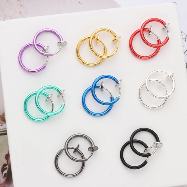 2 pcs fake nose ring goth punk lip ear nose clip on fake septum non piercing ring hoop lip hoop rings earrings, Silver
2 pcs fake nose ring goth punk lip ear nose clip on fake septum non piercing ring hoop lip hoop rings earrings, Silver