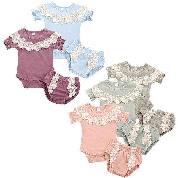 newborn infant baby girls lace solid romper summer toddler girls bodysuit bubble sleeve + short pants baby 2pcs set outfits, White
newborn infant baby girls lace solid romper summer toddler girls bodysuit bubble sleeve + short pants baby 2pcs set outfits, White