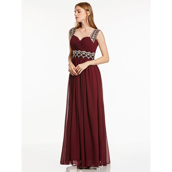 dressv burgundy beading straps long evening dress sleeveless wedding party formal dress a line evening dresses, White;black
dressv burgundy beading straps long evening dress sleeveless wedding party formal dress a line evening dresses, White;black