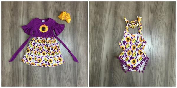 summer baby outfits dress cotton purple sunflower mustard boutique clothes pom-pom romper toddler ruffles knee length match bow, White
summer baby outfits dress cotton purple sunflower mustard boutique clothes pom-pom romper toddler ruffles knee length match bow, White