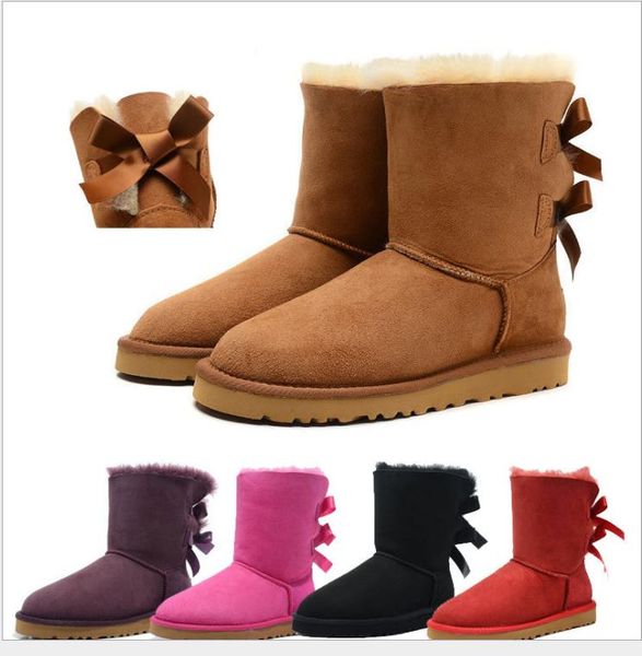 size 35 to 46 two bows real leather cowskin australia snow boots women boot winter, Black
size 35 to 46 two bows real leather cowskin australia snow boots women boot winter, Black