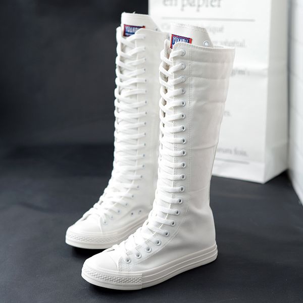 new canvas over the knee casual boots women side zipper black boots long thigh high slim flats sneakers designer shoes
new canvas over the knee casual boots women side zipper black boots long thigh high slim flats sneakers designer shoes
