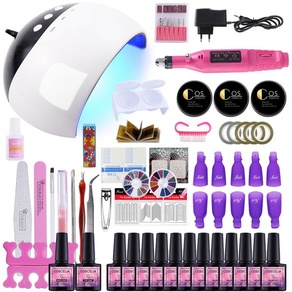 nail kit dryer 24w uv led lamp&uv gel varnish polish base coat manicure tool 6/10/12 color nail polish for sets
nail kit dryer 24w uv led lamp&uv gel varnish polish base coat manicure tool 6/10/12 color nail polish for sets