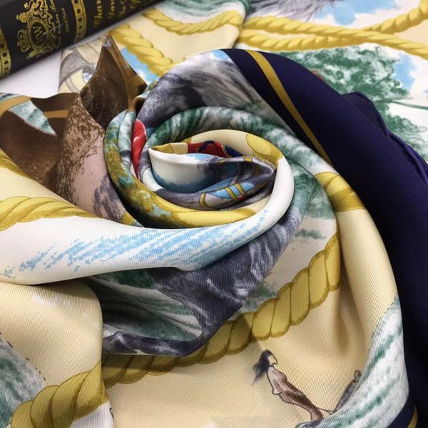 wholesale-style fashion women's square scarves 100% silk material good quality print pattern size 130cm - 130cm, Blue;gray
wholesale-style fashion women's square scarves 100% silk material good quality print pattern size 130cm - 130cm, Blue;gray