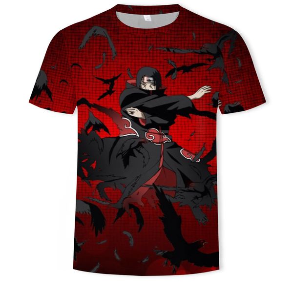 mens designer search naruto 3d digital printing casual t-shirt, White;black 
mens designer search naruto 3d digital printing casual t-shirt, White;black