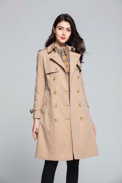 women's trench coats long classic windbreaker waterproof british new high-end english style autumn winter gabadian solid color casual c, Tan;black
women's trench coats long classic windbreaker waterproof british new high-end english style autumn winter gabadian solid color casual c, Tan;black