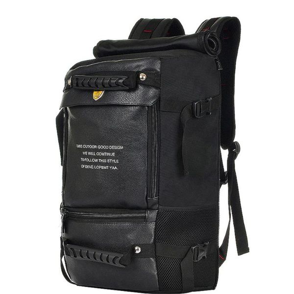 large capacity backpack leather men waterproof travel hiking backpack sports bag women knapsack black bagpack
large capacity backpack leather men waterproof travel hiking backpack sports bag women knapsack black bagpack