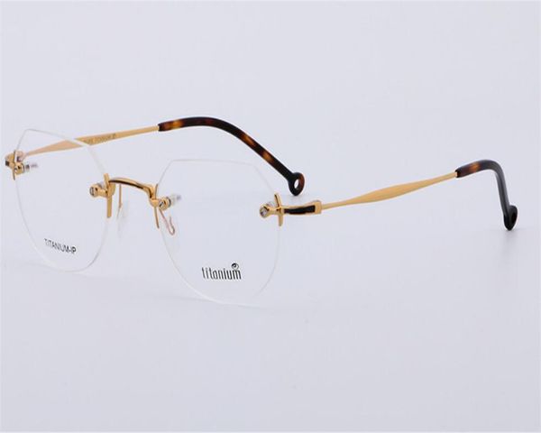 mongoten new fashion rimless pure titanium myopia eyeglasses gold silver goggle optical retro eyewear frame, Black
mongoten new fashion rimless pure titanium myopia eyeglasses gold silver goggle optical retro eyewear frame, Black