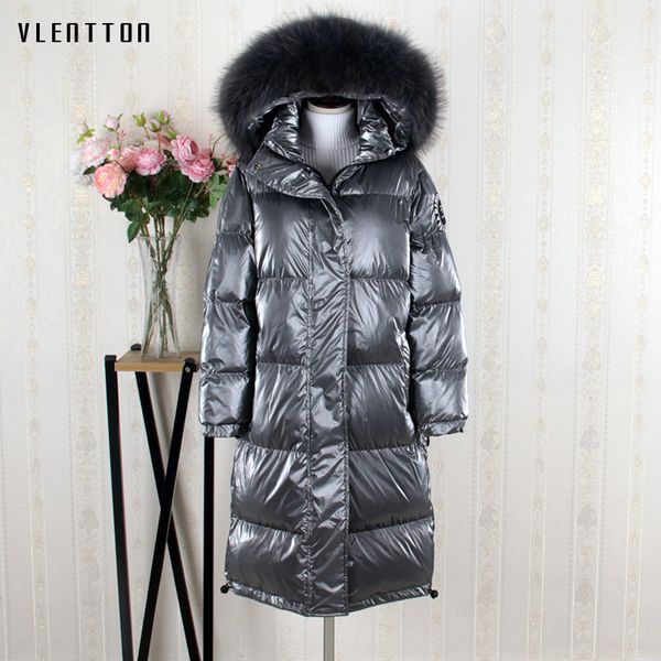 winter new real fur collar warm thick 90% white duck down jacket women glossy casual long hooded jackets coat female parka mujer, Black
winter new real fur collar warm thick 90% white duck down jacket women glossy casual long hooded jackets coat female parka mujer, Black