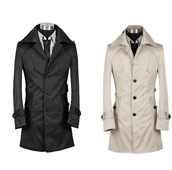 new designer slim trench coats mens overcoat long sleeve mens single-breasted clothing business casaco masculino fashion, Tan;black
new designer slim trench coats mens overcoat long sleeve mens single-breasted clothing business casaco masculino fashion, Tan;black
