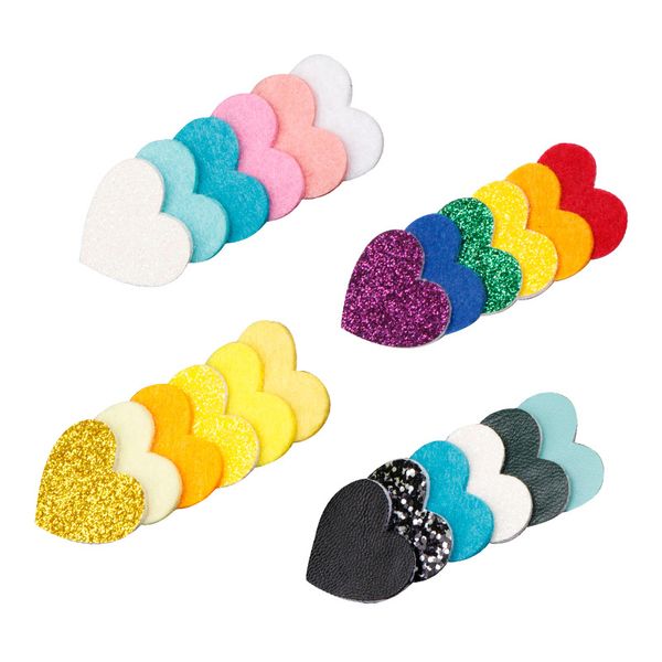 boutique ins 12pcs fashion glitter patchwork heart hairpins solid felt love heart hair clips princess headwear hair accessories, Slivery;white
boutique ins 12pcs fashion glitter patchwork heart hairpins solid felt love heart hair clips princess headwear hair accessories, Slivery;white