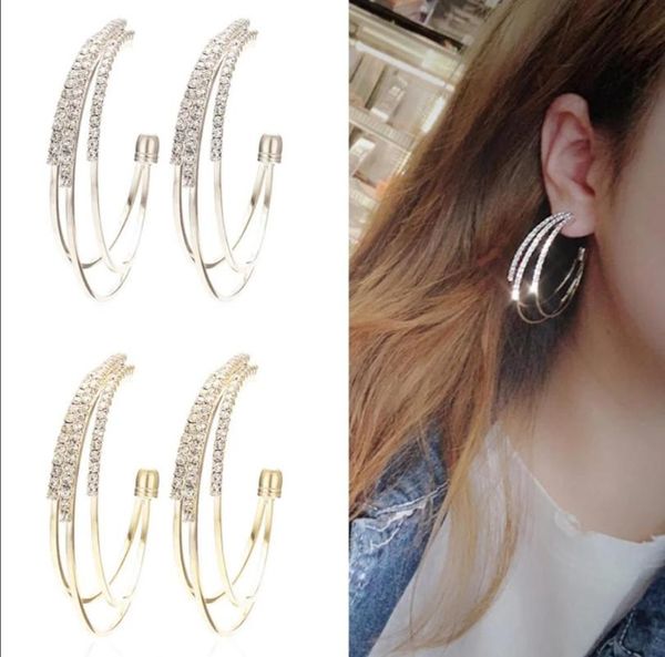 hoop & huggie meild trendy big circle earrings for women gold sliver metal round rhinestone layer hook accessories jewelry gift, Golden;silver
hoop & huggie meild trendy big circle earrings for women gold sliver metal round rhinestone layer hook accessories jewelry gift, Golden;silver