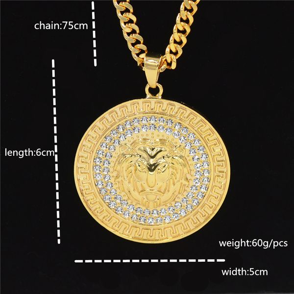 fashion accessories source: european and american fashion men's water men's necklace alloy lion head hip hop pendant, Silver
fashion accessories source: european and american fashion men's water men's necklace alloy lion head hip hop pendant, Silver