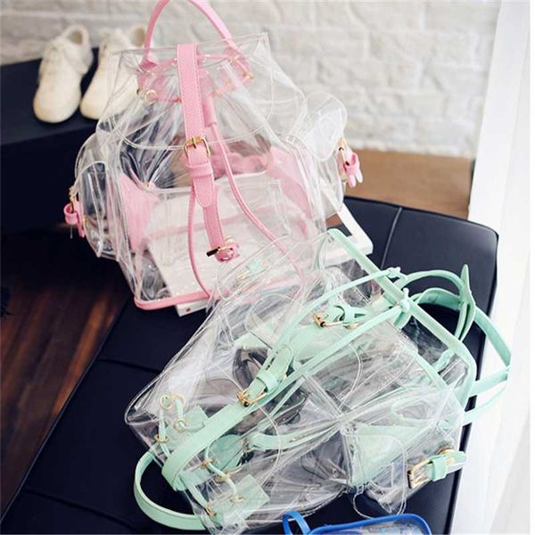 2020 new fashion casual girl pink clear waterproof transparent cute backpack candy-colored jelly school bag teenagers travel bag
2020 new fashion casual girl pink clear waterproof transparent cute backpack candy-colored jelly school bag teenagers travel bag