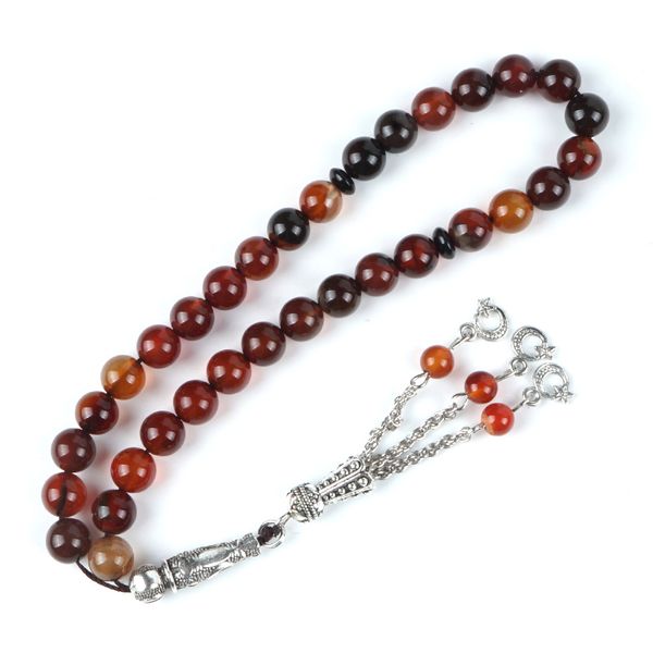 natural stone rosary black agate 10mm bead 33pcs tesbih for muslim prayer rosary with tassel star antique silver charms bracelet, Golden;silver 
natural stone rosary black agate 10mm bead 33pcs tesbih for muslim prayer rosary with tassel star antique silver charms bracelet, Golden;silver
