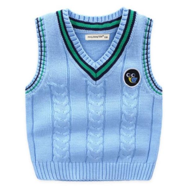 1-11y младенцев детская одежда свитер жилет мальчиков roupas infantis стиль колледжа одежды трикотажные жилеты о-шее девочки жилеты, Blue
1-11y младенцев детская одежда свитер жилет мальчиков roupas infantis стиль колледжа одежды трикотажные жилеты о-шее девочки жилеты, Blue