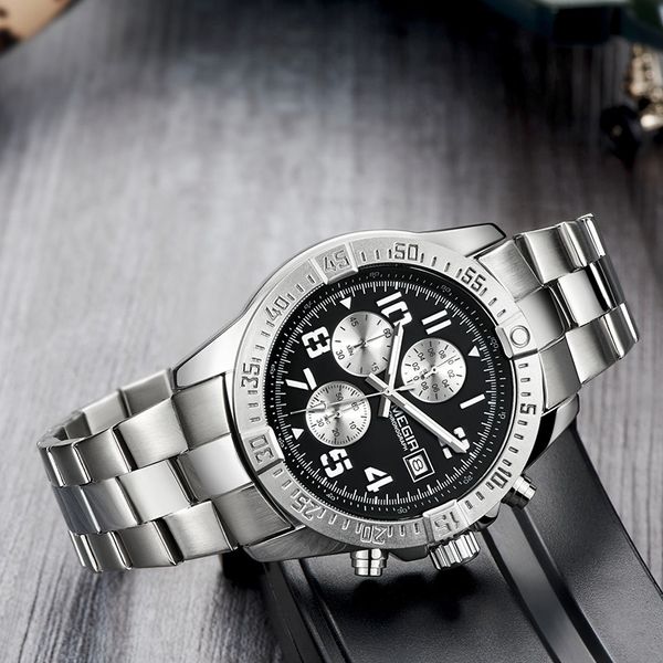 business men watch stainless steel wrist watch chronograph army quartz watches relogio masculino, Slivery;brown
business men watch stainless steel wrist watch chronograph army quartz watches relogio masculino, Slivery;brown