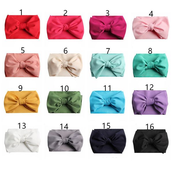 

7inch baby bows headbands bowknot hair wraps butterfly knot multicolor hairbows hoops for newborn toddlers girls party decora 16color a42202, Slivery;white